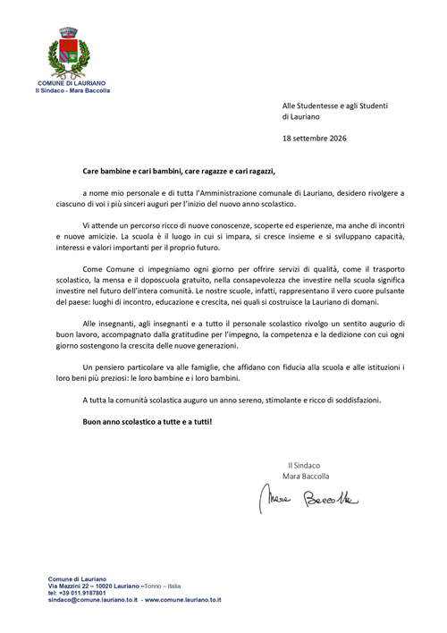 Buon anno scolastico a tutte e a tutti!


