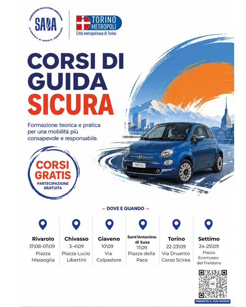 Corsi di Guida Sicura gratuiti sul territorio metropolitano