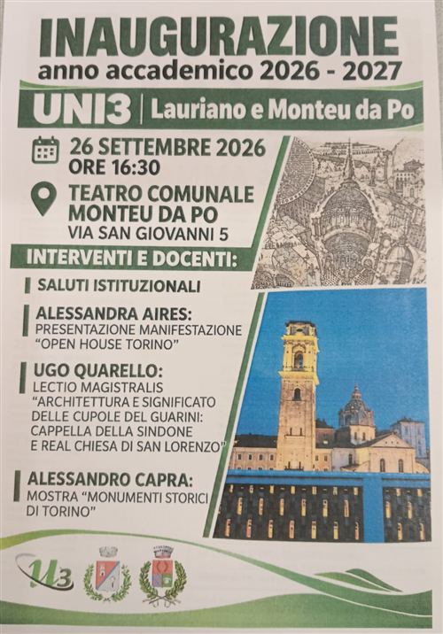 UNI3 Lauriano e Monteu da Po
