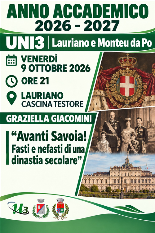 Uni3: "Avanti Savoia! Fasti e nefasti di una dinastia secolare"