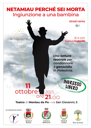 SABATO 11 OTTOBRE 2025 H. 21 - LETTURA TEATRALE